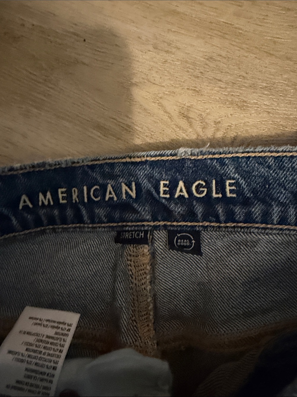 American Eagle Outfitters Straight-Leg Jeans - Dark Blue Wash - Picture 3 of 5